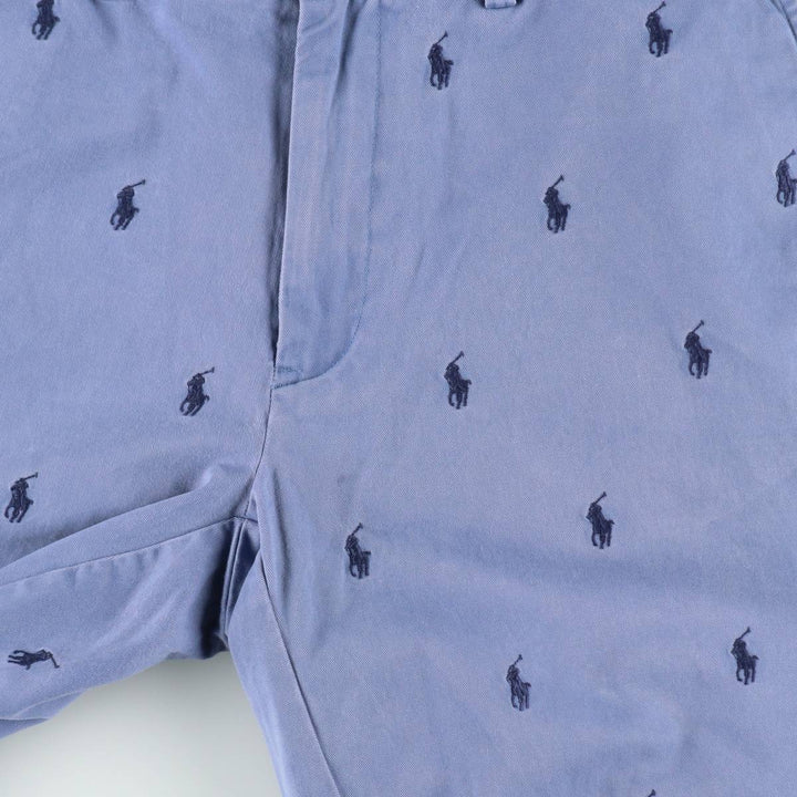Ralph Lauren POLO RALPH LAUREN CLASSIC FIT 9'' All-over print chino shorts, men's size W36 (approx.) cotton blue type Vintage Second Hand