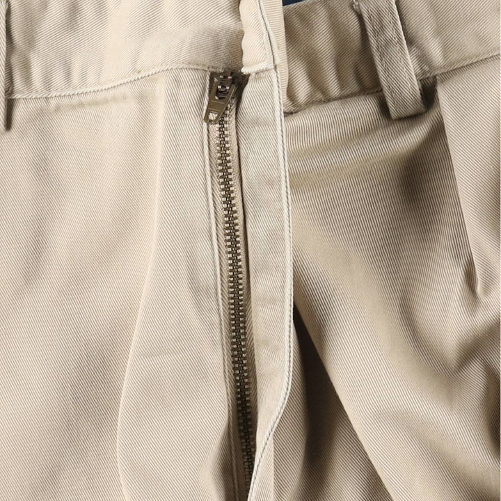 Ralph Lauren POLO by Ralph Lauren TYLER SHORT Two-pleat chino shorts, short pants, men's size W36 cotton Beige type Vintage Second Hand