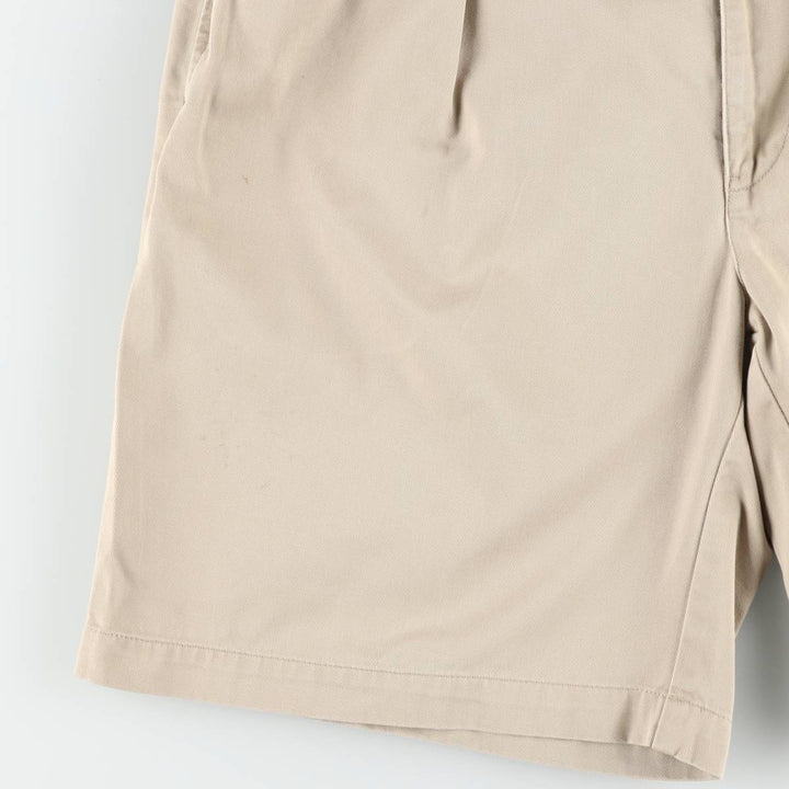 Ralph Lauren POLO by Ralph Lauren TYLER SHORT Two-pleat chino shorts, short pants, men's size W36 cotton Beige type Vintage Second Hand