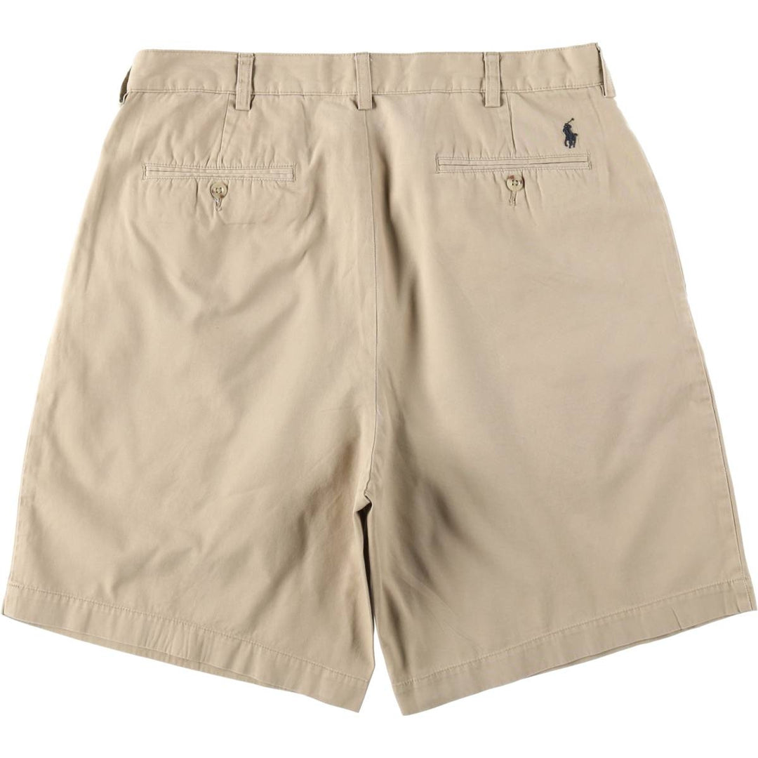 Ralph Lauren POLO by Ralph Lauren TYLER SHORT Two-pleat chino shorts, short pants, men's size W36 cotton Beige type Vintage Second Hand