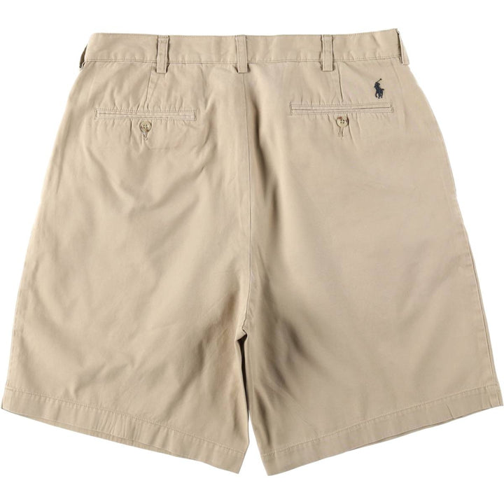 Ralph Lauren POLO by Ralph Lauren TYLER SHORT Two-pleat chino shorts, short pants, men's size W36 cotton Beige type Vintage Second Hand