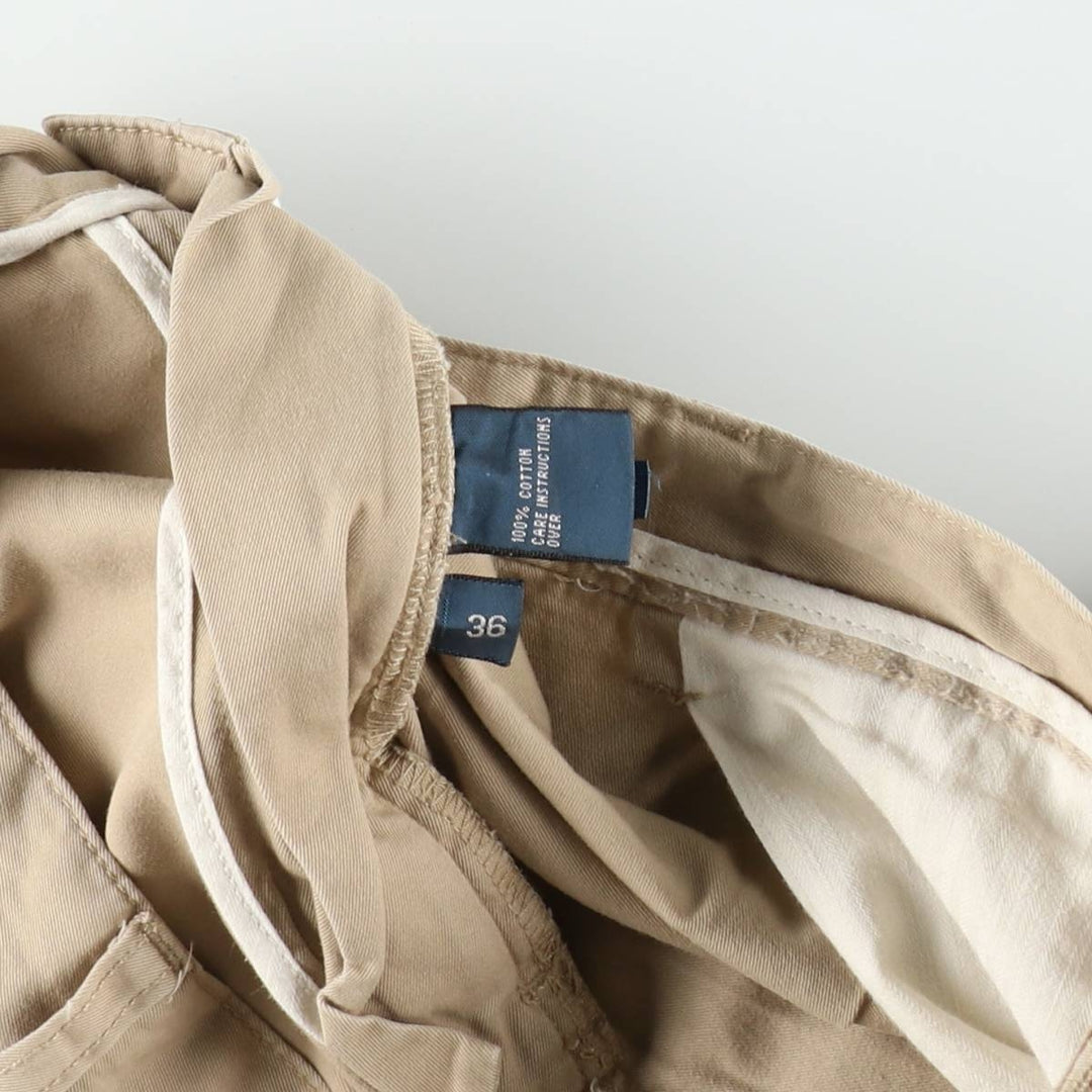 Ralph Lauren POLO by Ralph Lauren TYLER SHORT Two-pleat chino shorts, short pants, men's size W36 cotton Beige type Vintage Second Hand