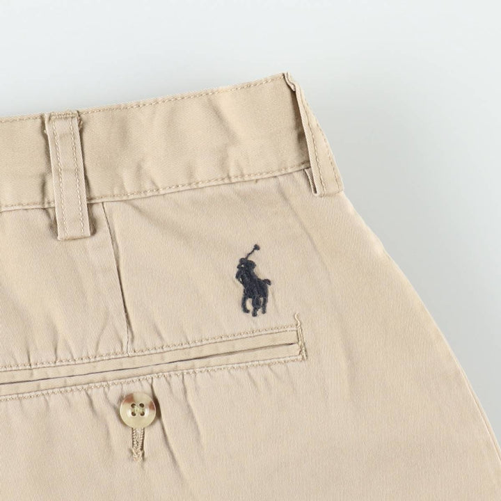 Ralph Lauren POLO by Ralph Lauren TYLER SHORT Two-pleat chino shorts, short pants, men's size W36 cotton Beige type Vintage Second Hand