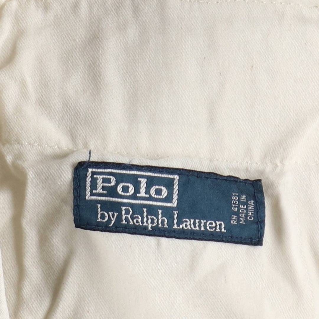 Ralph Lauren POLO by Ralph Lauren Chino Shorts, Men's Size W39 (approx.) cotton white type Vintage Second Hand