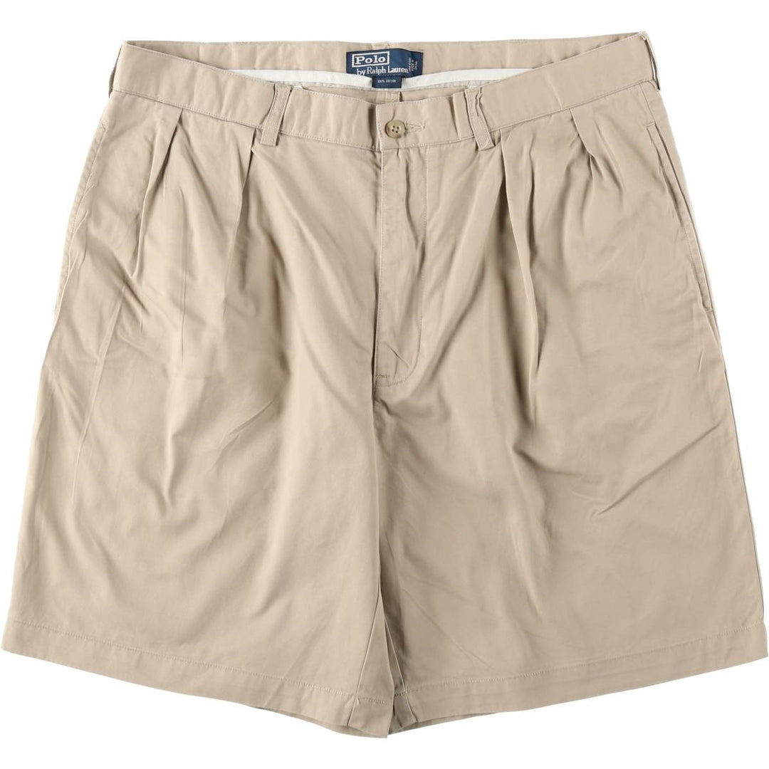 Ralph Lauren POLO by Ralph Lauren Two-pleat Chino Shorts Shorts Men's W36 cotton Beige type Vintage Second Hand