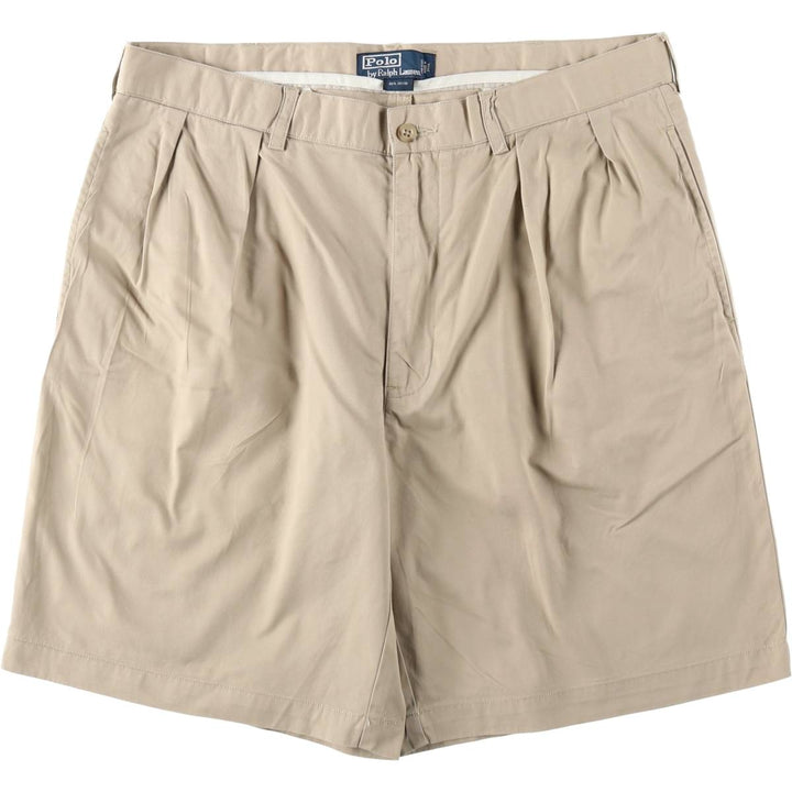 Ralph Lauren POLO by Ralph Lauren Two-pleat Chino Shorts Shorts Men's W36 cotton Beige type Vintage Second Hand