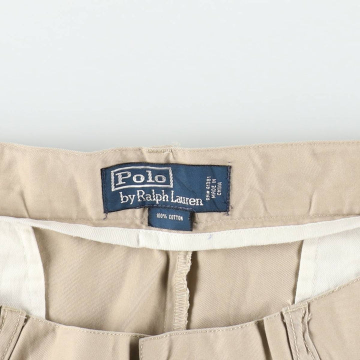 Ralph Lauren POLO by Ralph Lauren Two-pleat Chino Shorts Shorts Men's W36 cotton Beige type Vintage Second Hand