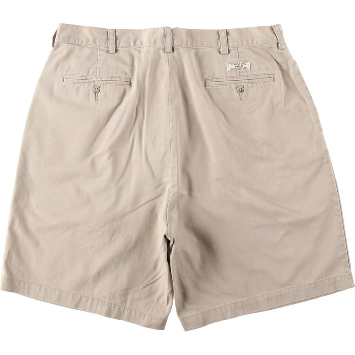 Ralph Lauren POLO by Ralph Lauren TYLER SHORT Two-pleat chino shorts, short pants, men's size W37 cotton Beige type Vintage Second Hand