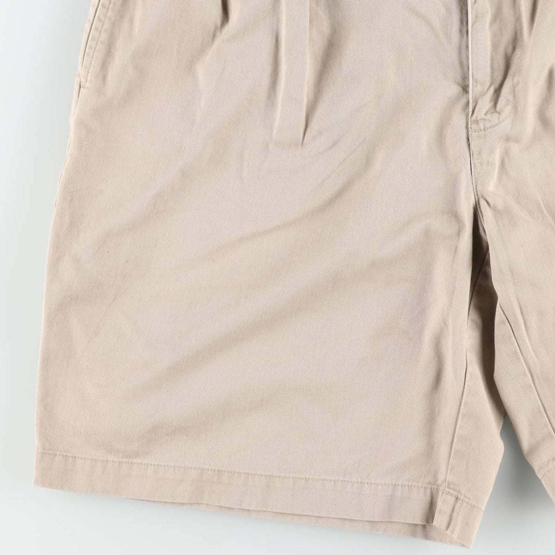 Ralph Lauren POLO by Ralph Lauren TYLER SHORT Two-pleat chino shorts, short pants, men's size W37 cotton Beige type Vintage Second Hand