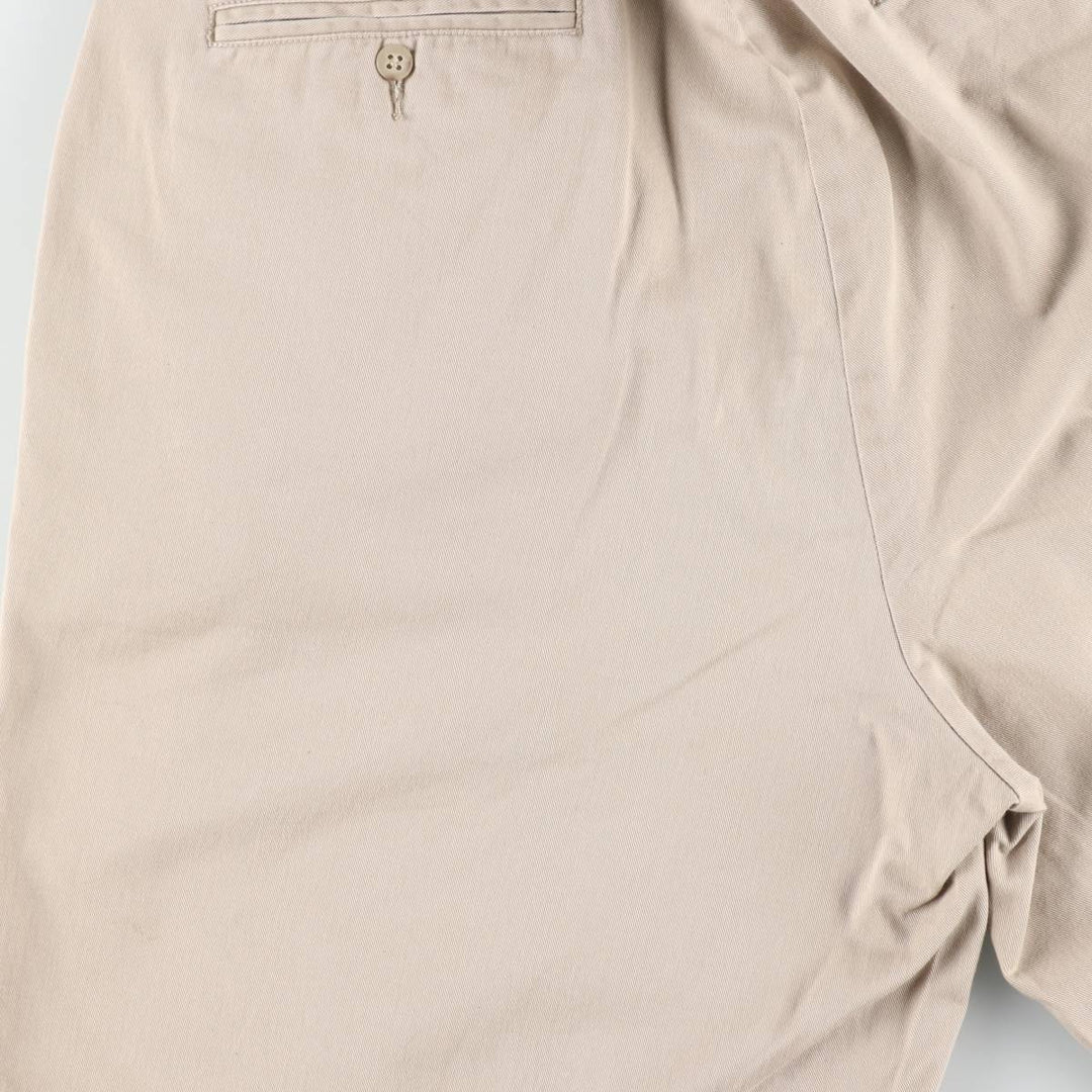 Ralph Lauren POLO by Ralph Lauren TYLER SHORT Two-pleat chino shorts, short pants, men's size W37 cotton Beige type Vintage Second Hand