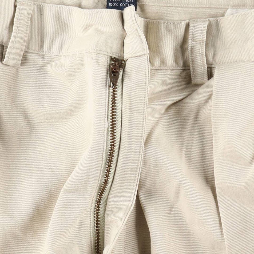 Ralph Lauren POLO by Ralph Lauren TYLER SHORT Two-pleat chino shorts, short pants, men's size W36 cotton Beige type Vintage Second Hand