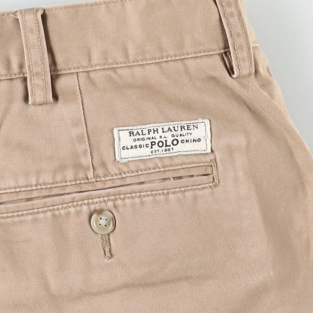 Ralph Lauren POLO by Ralph Lauren PROSPECT SHORT chino shorts, men's size W37 cotton Beige type Vintage Second Hand