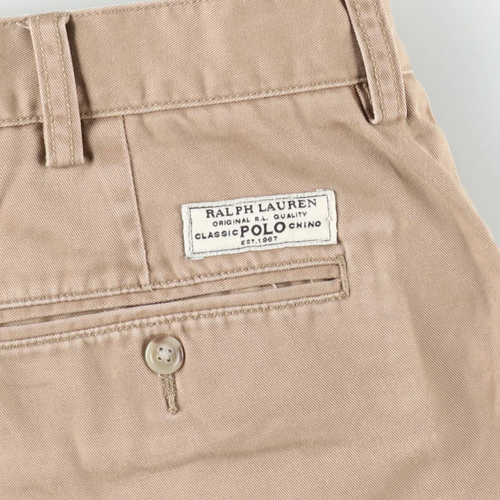 Ralph Lauren POLO by Ralph Lauren PROSPECT SHORT chino shorts, men's size W37 cotton Beige type Vintage Second Hand
