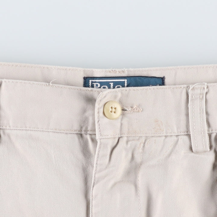 Ralph Lauren POLO by Ralph Lauren ANDREW SHORT Two-pleat chino shorts, short pants, men's size W32 cotton Beige type Vintage Second Hand