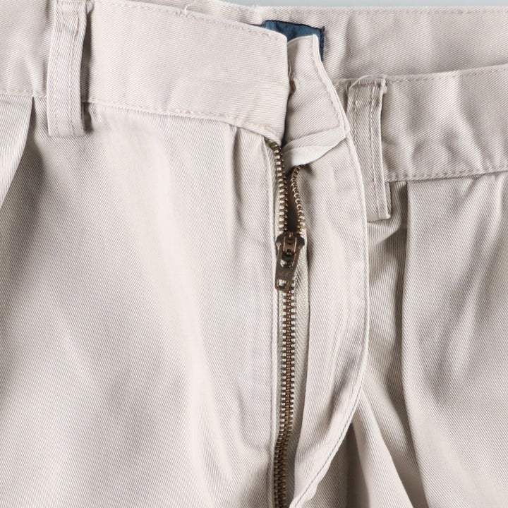 Ralph Lauren POLO by Ralph Lauren ANDREW SHORT Two-pleat chino shorts, short pants, men's size W32 cotton Beige type Vintage Second Hand