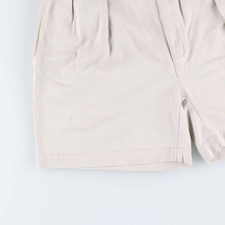 Ralph Lauren POLO by Ralph Lauren ANDREW SHORT Two-pleat chino shorts, short pants, men's size W32 cotton Beige type Vintage Second Hand
