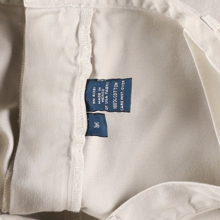 Ralph Lauren POLO by Ralph Lauren ANDREW SHORT Two-pleat chino shorts, short pants, men's size W36 cotton Beige type Vintage Second Hand