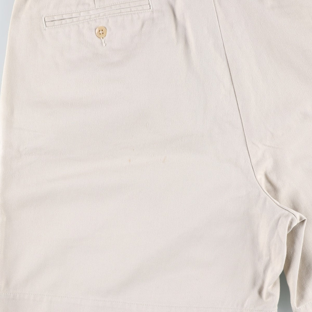Ralph Lauren POLO by Ralph Lauren ANDREW SHORT Two-pleat chino shorts, short pants, men's size W36 cotton Beige type Vintage Second Hand