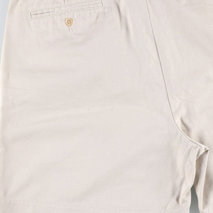 Ralph Lauren POLO by Ralph Lauren ANDREW SHORT Two-pleat chino shorts, short pants, men's size W36 cotton Beige type Vintage Second Hand