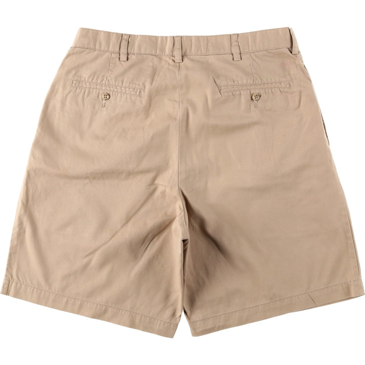 Ralph Lauren POLO by Ralph Lauren TYLER SHORT Two-pleat chino shorts, short pants, men's w35 equivalent cotton beige type brown Vintage Second Hand