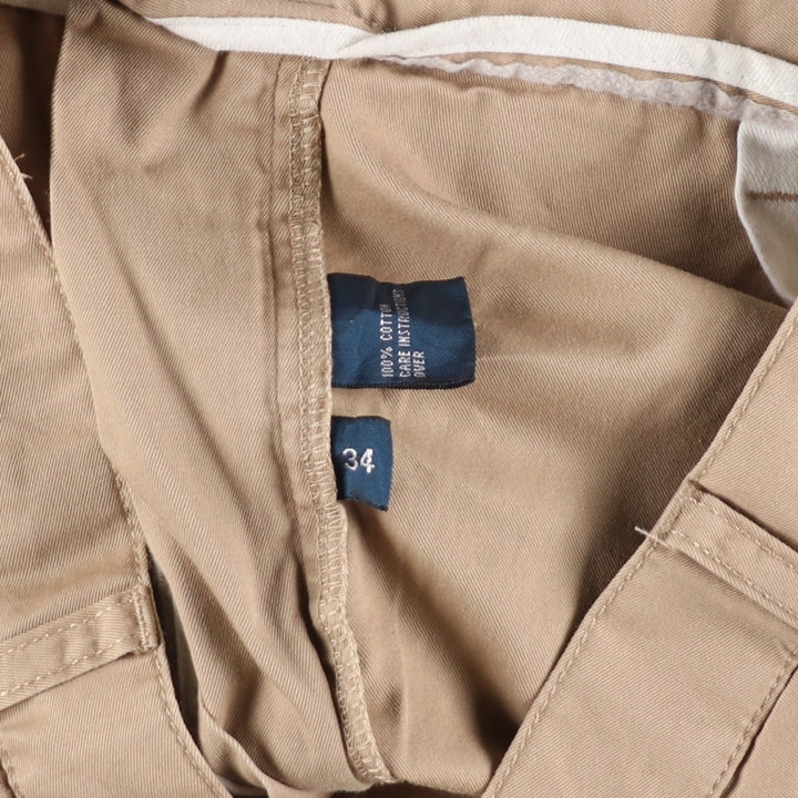 Ralph Lauren POLO by Ralph Lauren TYLER SHORT Two-pleat chino shorts, short pants, men's w35 equivalent cotton beige type brown Vintage Second Hand