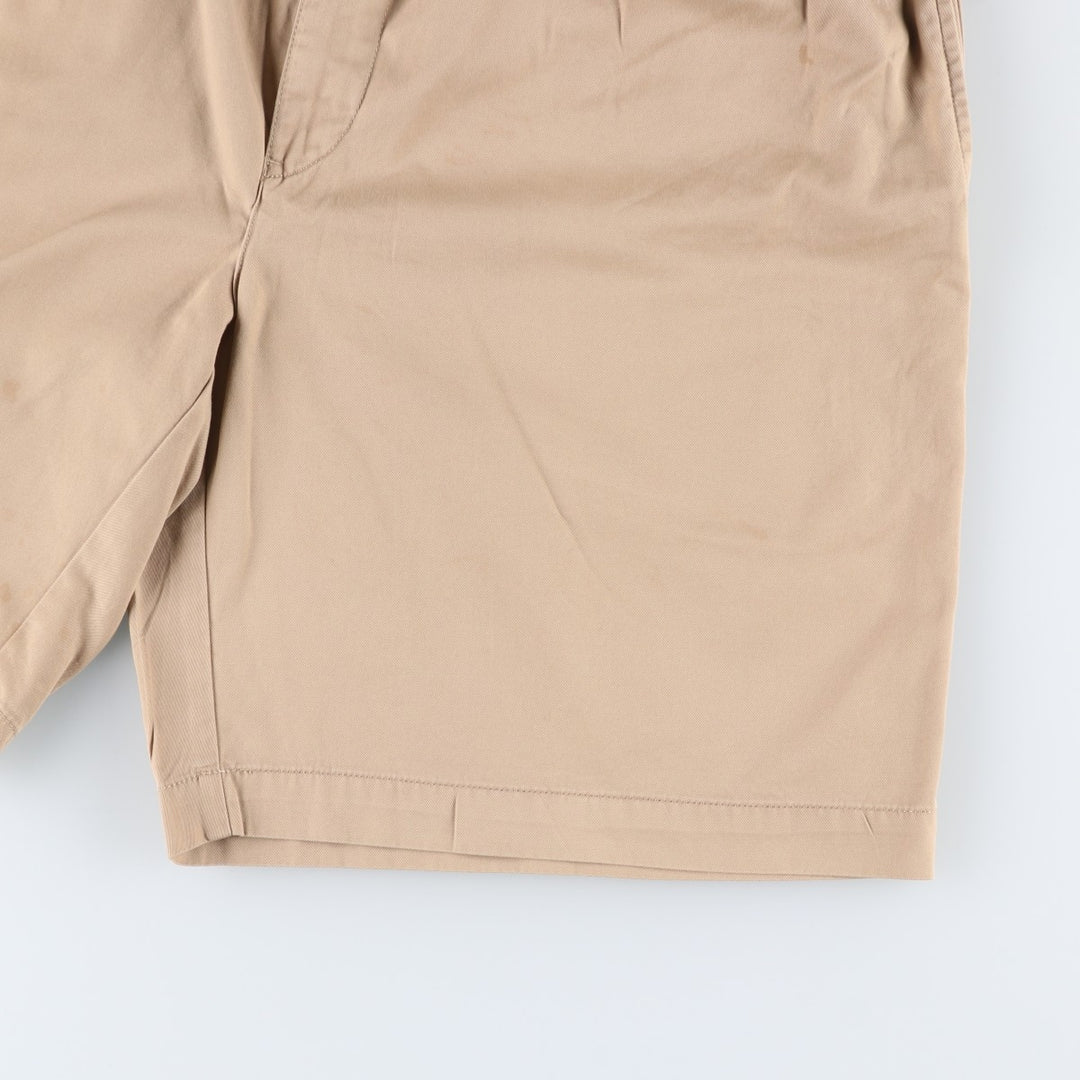 Ralph Lauren POLO by Ralph Lauren TYLER SHORT Two-pleat chino shorts, short pants, men's w35 equivalent cotton beige type brown Vintage Second Hand