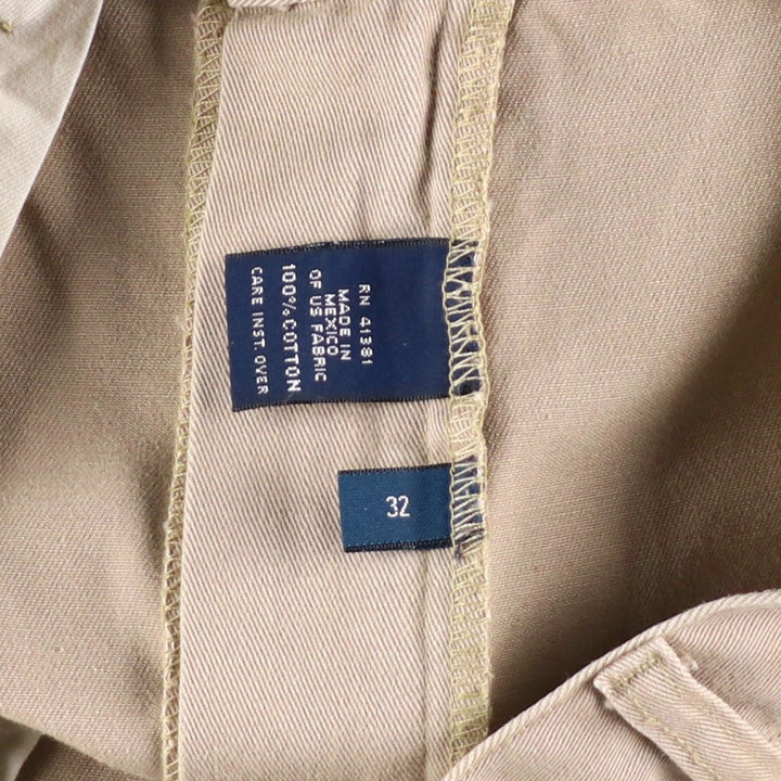 Ralph Lauren POLO by Ralph Lauren TYLER SHORT Two-pleat chino shorts, short pants, men's size W32 cotton beige type brown Vintage Second Hand