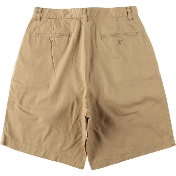 Ralph Lauren POLO by Ralph Lauren TYLER SHORT Two-Pleat Chino Shorts, Men's Size W32 (approx.) cotton Beige type Vintage Second Hand