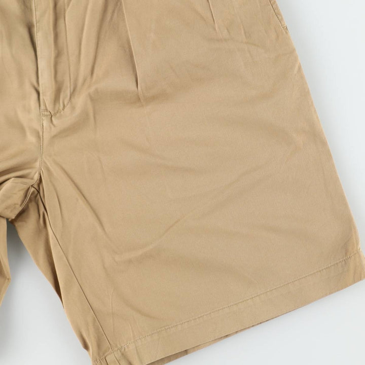 Ralph Lauren POLO by Ralph Lauren TYLER SHORT Two-Pleat Chino Shorts, Men's Size W32 (approx.) cotton Beige type Vintage Second Hand