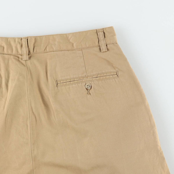 Ralph Lauren POLO by Ralph Lauren TYLER SHORT Two-Pleat Chino Shorts, Men's Size W32 (approx.) cotton Beige type Vintage Second Hand