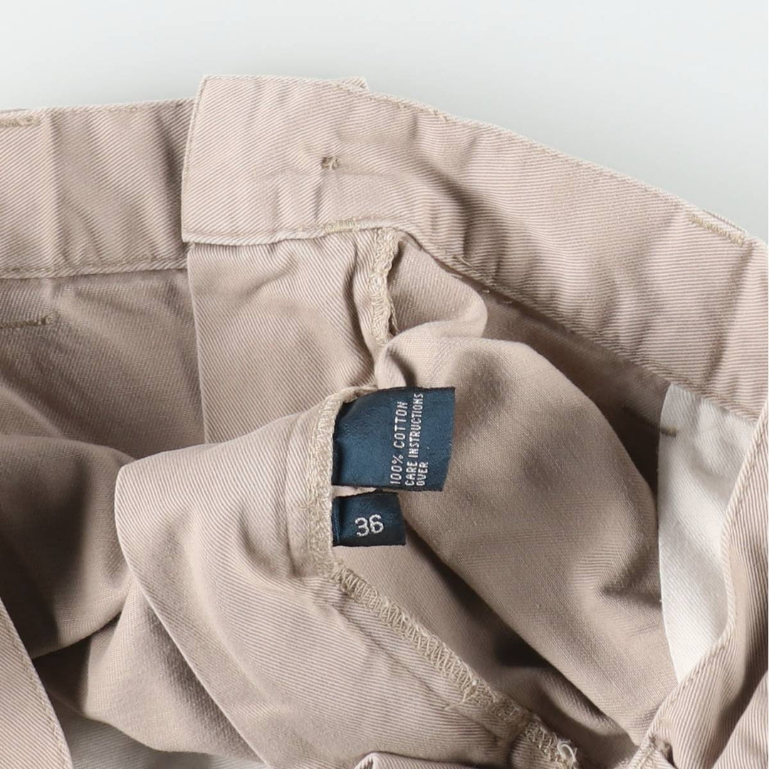 Ralph Lauren POLO by Ralph Lauren TYLER SHORT Two-Pleat Chino Shorts, Men's Size W35 (approx.) cotton Beige type Vintage Second Hand