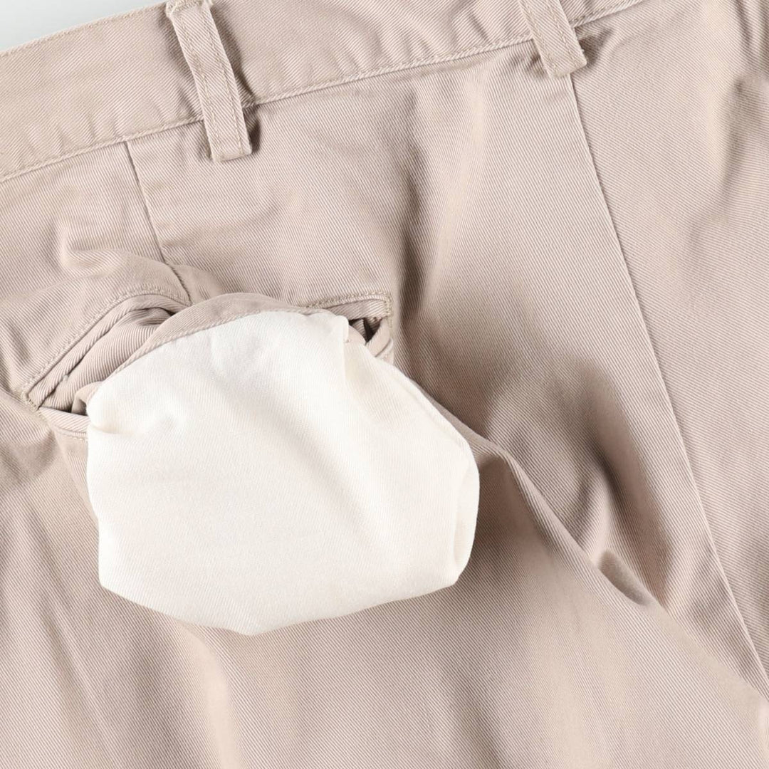 Ralph Lauren POLO by Ralph Lauren TYLER SHORT Two-Pleat Chino Shorts, Men's Size W35 (approx.) cotton Beige type Vintage Second Hand