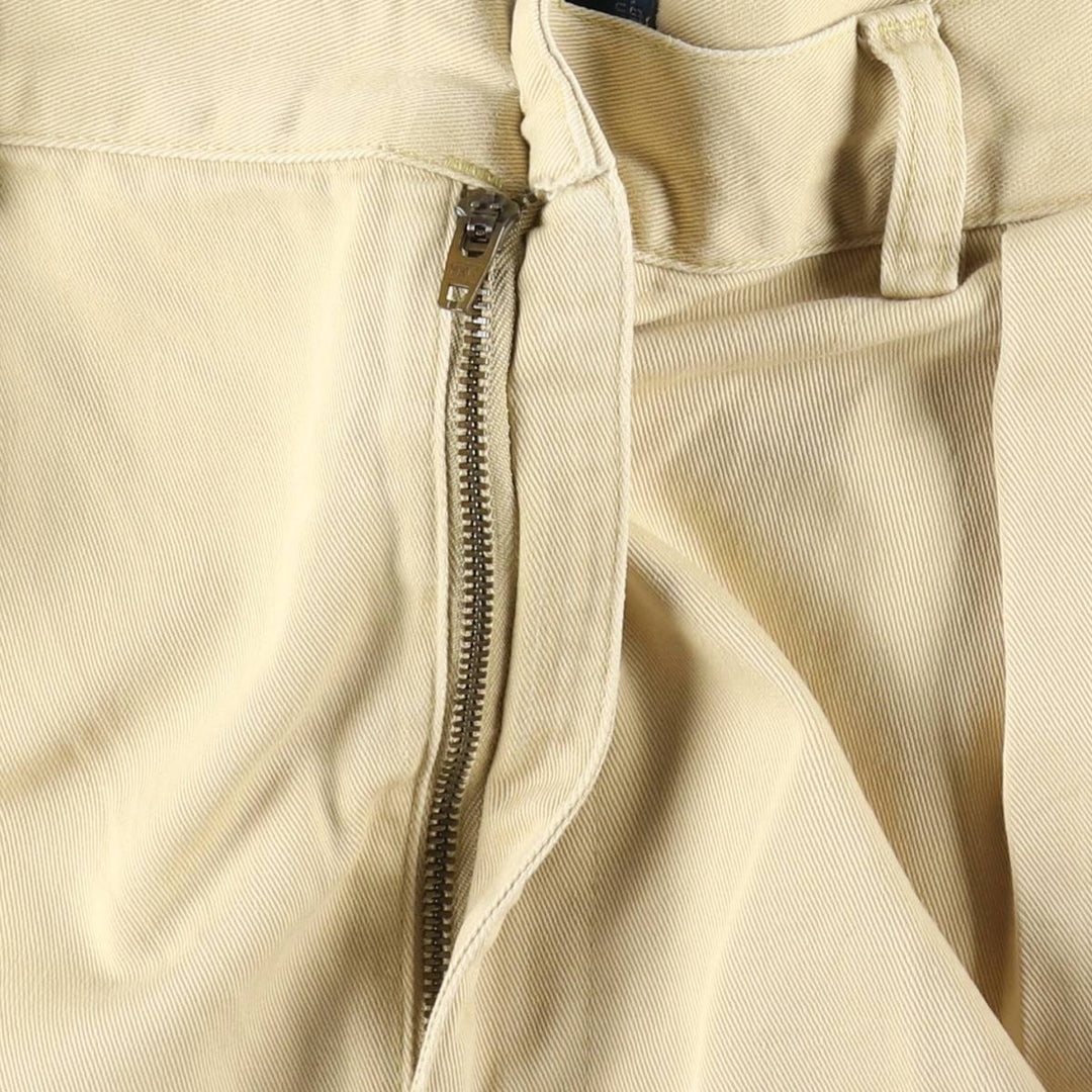 Ralph Lauren POLO by Ralph Lauren TYLER SHORT Two-Pleat Chino Shorts, Men's Size W38 (approx.) cotton yellow type Vintage Second Hand
