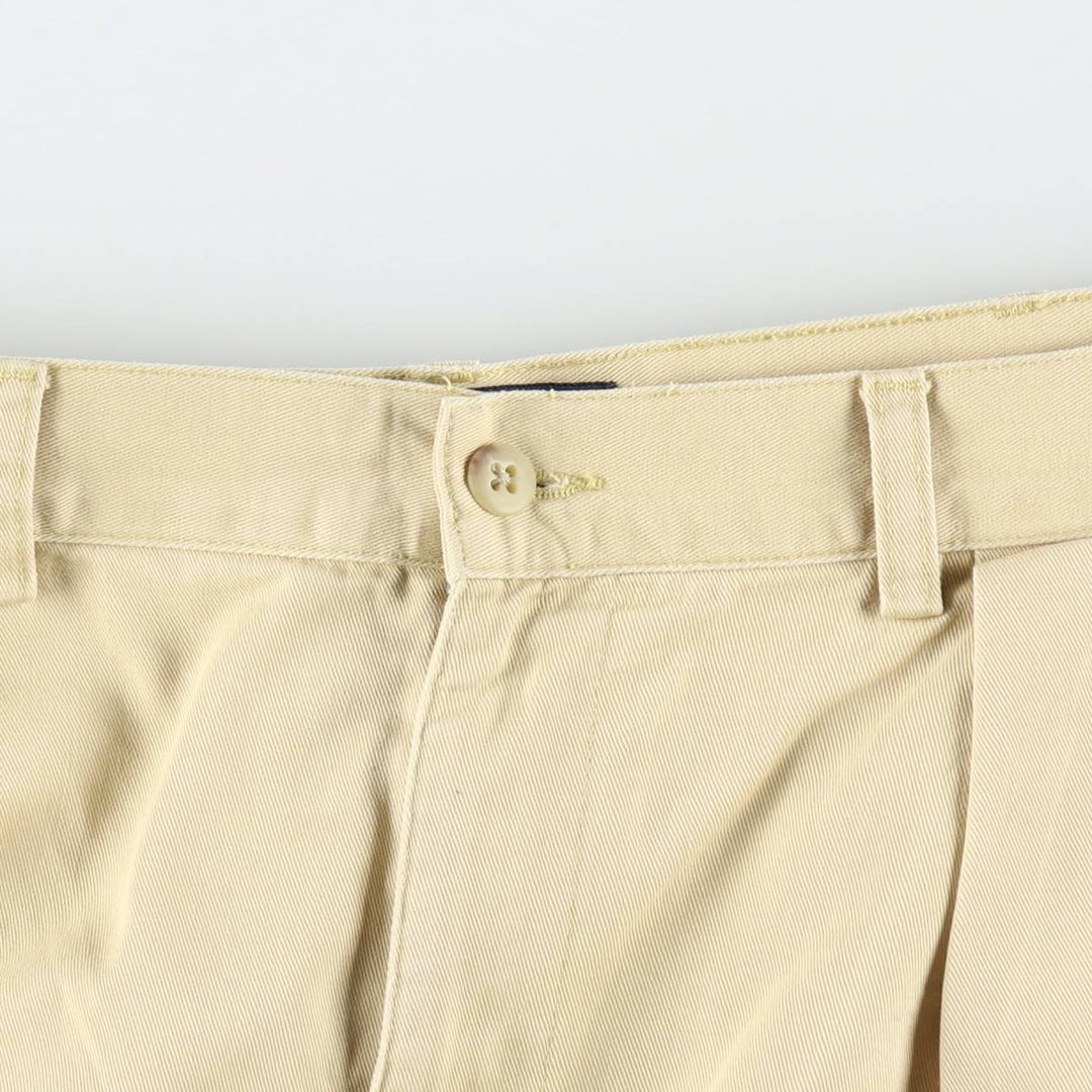 Ralph Lauren POLO by Ralph Lauren TYLER SHORT Two-Pleat Chino Shorts, Men's Size W38 (approx.) cotton yellow type Vintage Second Hand