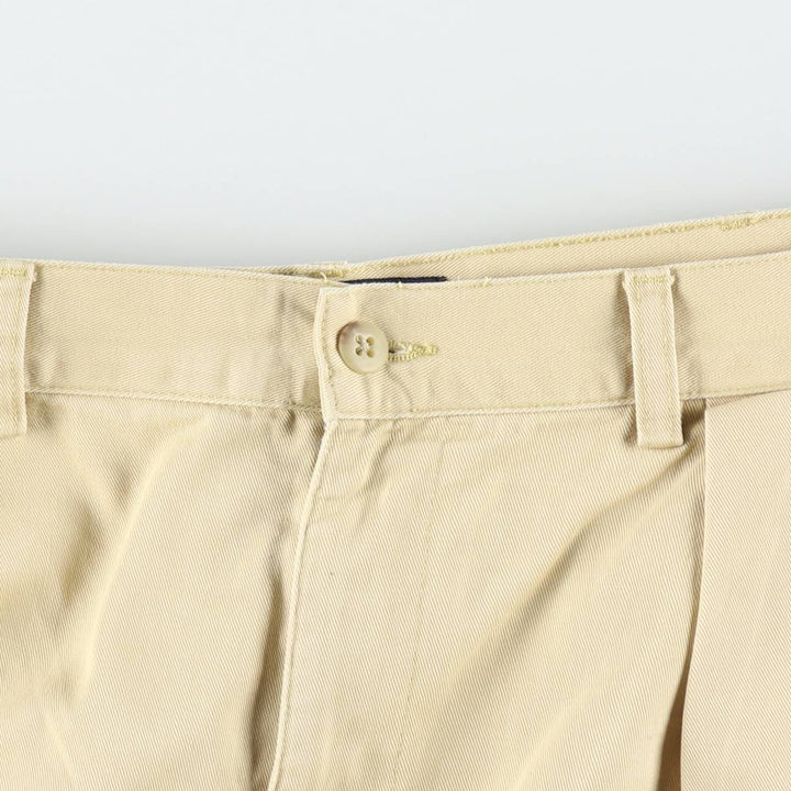 Ralph Lauren POLO by Ralph Lauren TYLER SHORT Two-Pleat Chino Shorts, Men's Size W38 (approx.) cotton yellow type Vintage Second Hand
