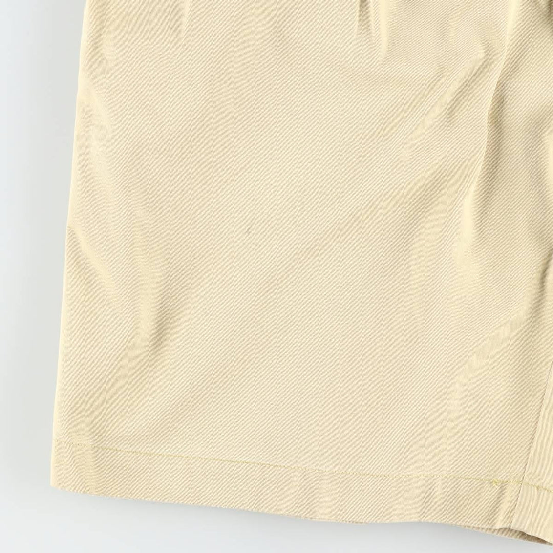 Ralph Lauren POLO by Ralph Lauren TYLER SHORT Two-Pleat Chino Shorts, Men's Size W38 (approx.) cotton yellow type Vintage Second Hand
