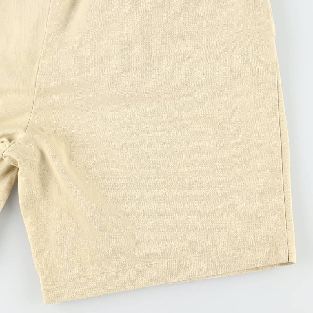 Ralph Lauren POLO by Ralph Lauren TYLER SHORT Two-Pleat Chino Shorts, Men's Size W38 (approx.) cotton yellow type Vintage Second Hand