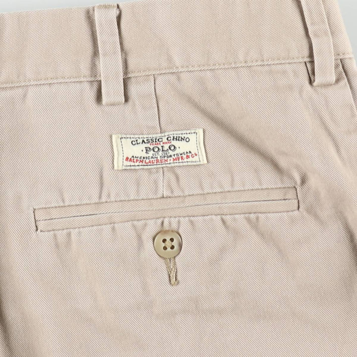 Ralph Lauren POLO by Ralph Lauren Chino Shorts Shorts Men's W34 equivalent cotton Beige type Vintage Second Hand