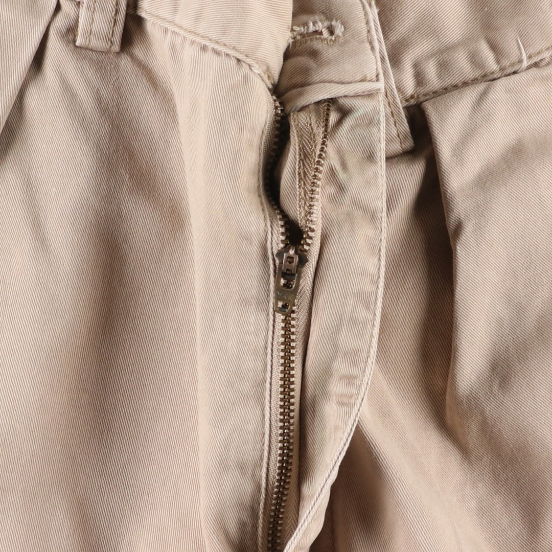 Ralph Lauren POLO by Ralph Lauren TYLER SHORT Two-pleat chino shorts, short pants, men's size W33 cotton Beige type Vintage Second Hand