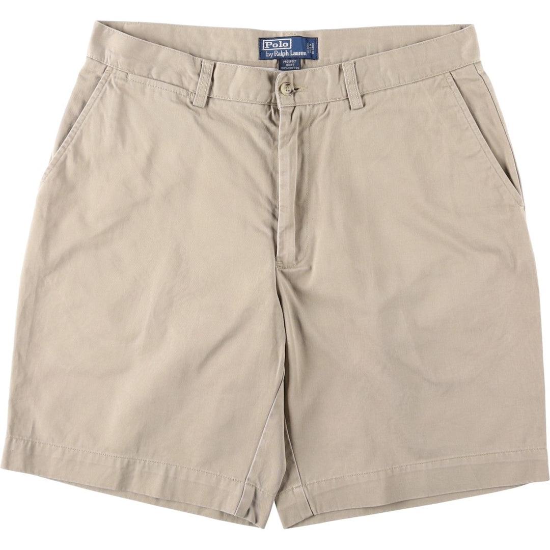 Ralph Lauren POLO by Ralph Lauren PROSPECT SHORT Chino shorts Short pants Men's W34 equivalent cotton beige type brown Vintage Second Hand