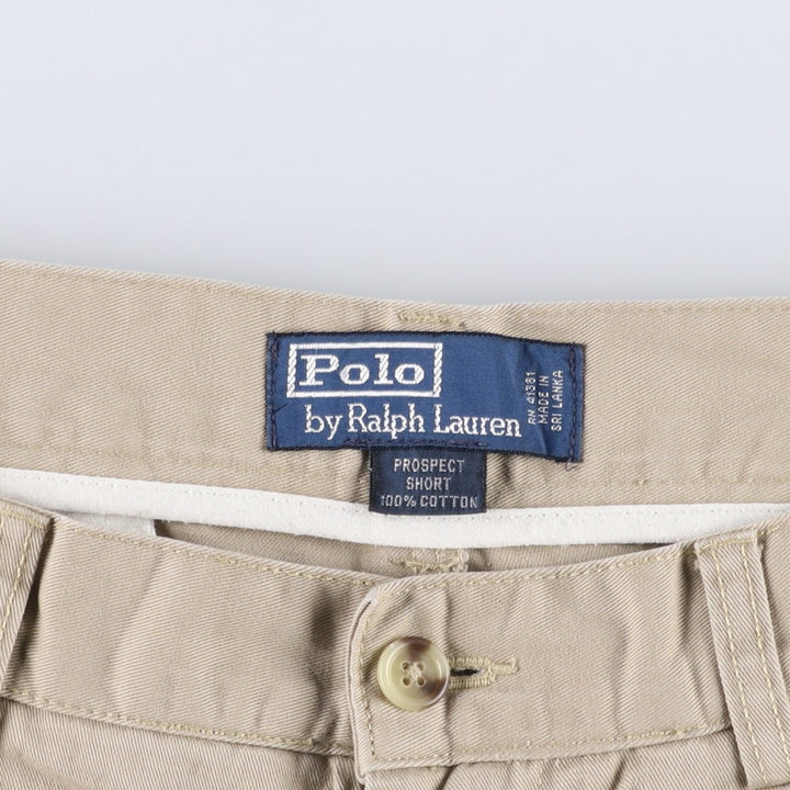 Ralph Lauren POLO by Ralph Lauren PROSPECT SHORT Chino shorts Short pants Men's W34 equivalent cotton beige type brown Vintage Second Hand