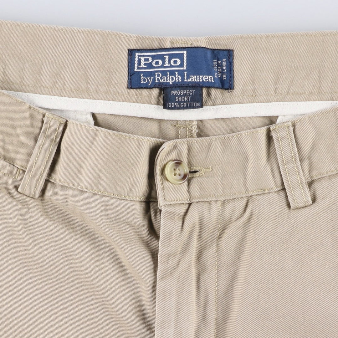 Ralph Lauren POLO by Ralph Lauren PROSPECT SHORT Chino shorts Short pants Men's W34 equivalent cotton beige type brown Vintage Second Hand