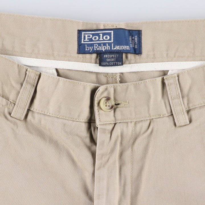 Ralph Lauren POLO by Ralph Lauren PROSPECT SHORT Chino shorts Short pants Men's W34 equivalent cotton beige type brown Vintage Second Hand