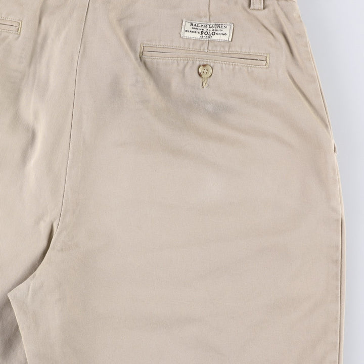 Ralph Lauren POLO by Ralph Lauren PROSPECT SHORT Chino shorts Short pants Men's W34 equivalent cotton beige type brown Vintage Second Hand