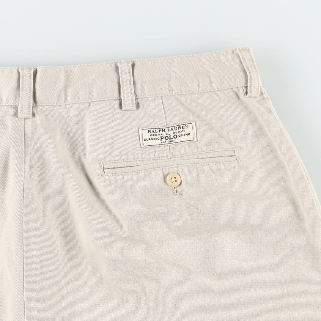 Ralph Lauren POLO by Ralph Lauren PROSPECT SHORT chino shorts, men's size W37 cotton Beige type Vintage Second Hand
