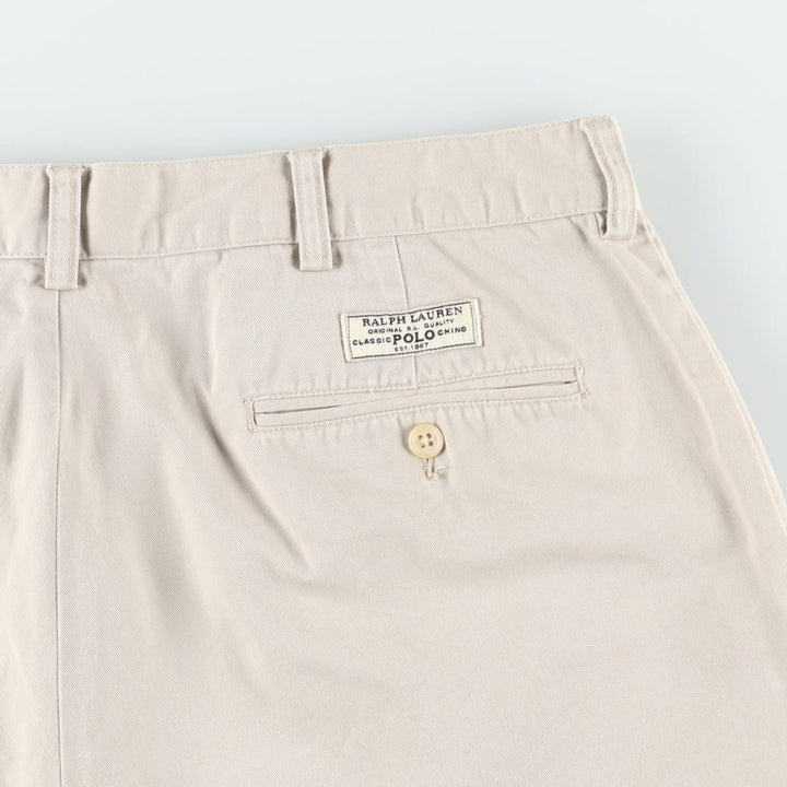 Ralph Lauren POLO by Ralph Lauren PROSPECT SHORT chino shorts, men's size W37 cotton Beige type Vintage Second Hand