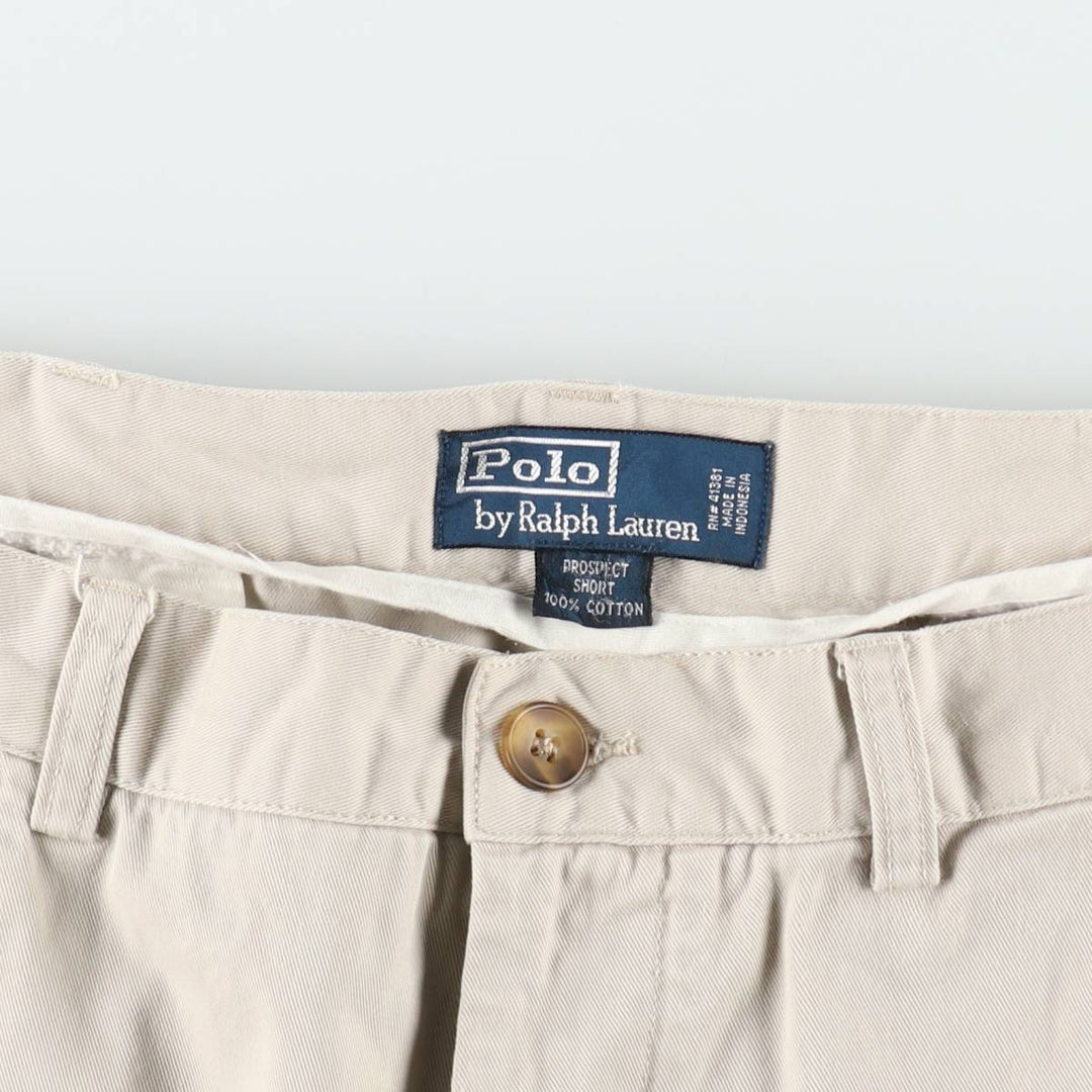 Ralph Lauren POLO by Ralph Lauren PROSPECT SHORT chino shorts, men's size W37 cotton Beige type Vintage Second Hand