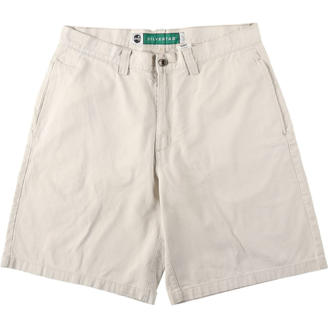90'S Levi's Silver Tab Chino Shorts, Men's Size W36 (approx.), Vintage cotton Beige type Vintage Second Hand