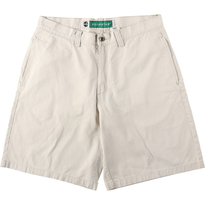 90'S Levi's Silver Tab Chino Shorts, Men's Size W36 (approx.), Vintage cotton Beige type Vintage Second Hand