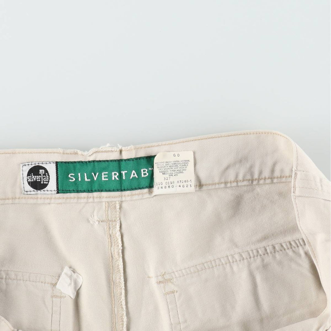 90'S Levi's Silver Tab Chino Shorts, Men's Size W36 (approx.), Vintage cotton Beige type Vintage Second Hand